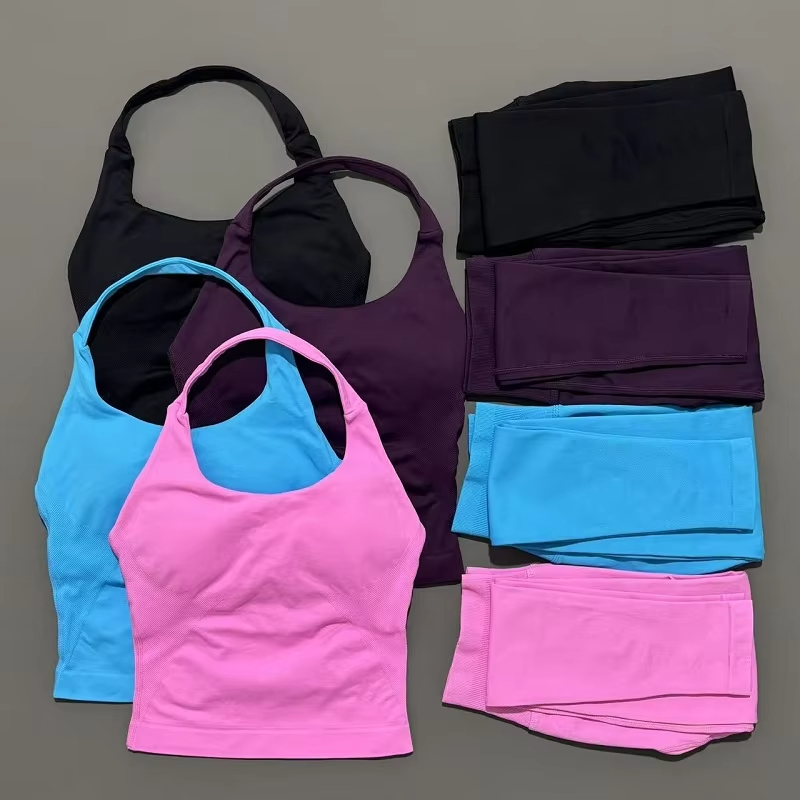 Pilates Yoga Wear - 2-delige sportkleding dames yogaset gymkleding sportkleding