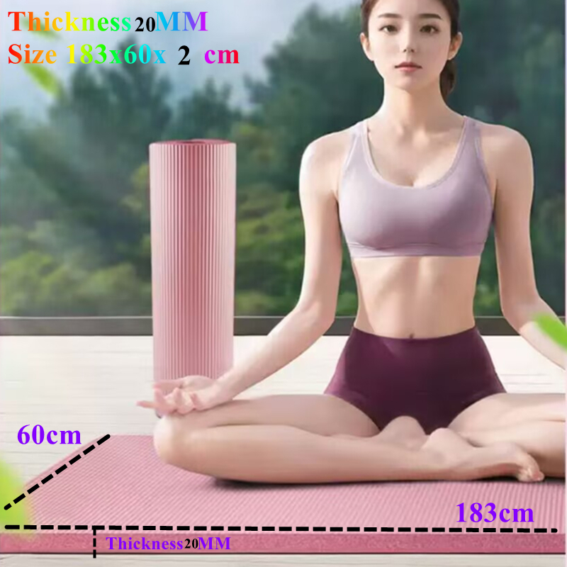 20MM Yogamat Antislip 183×60cm - Pilates Yoga Matte recensie en prijs