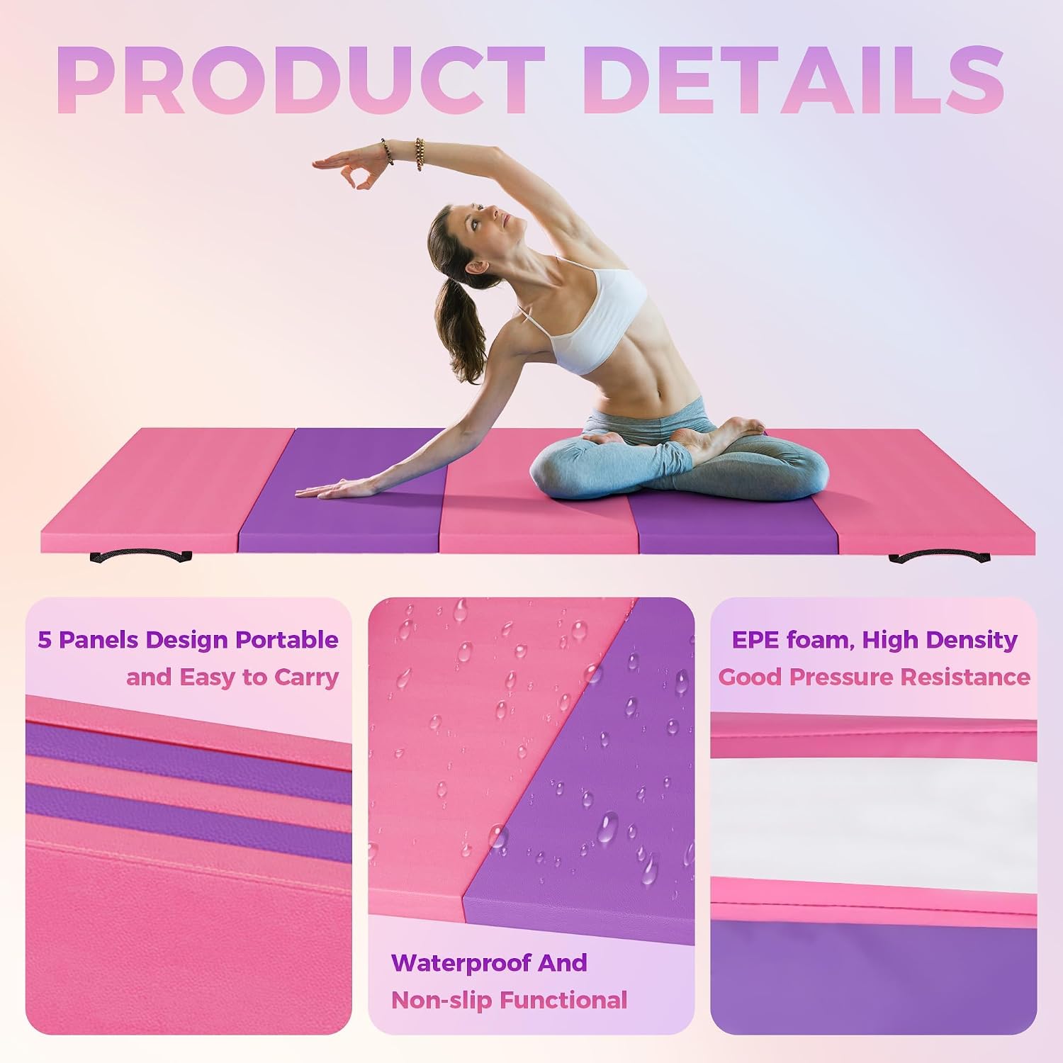 Opvouwbare yogamat, gymnastiek - Pilates Yoga Matte recensie en prijs