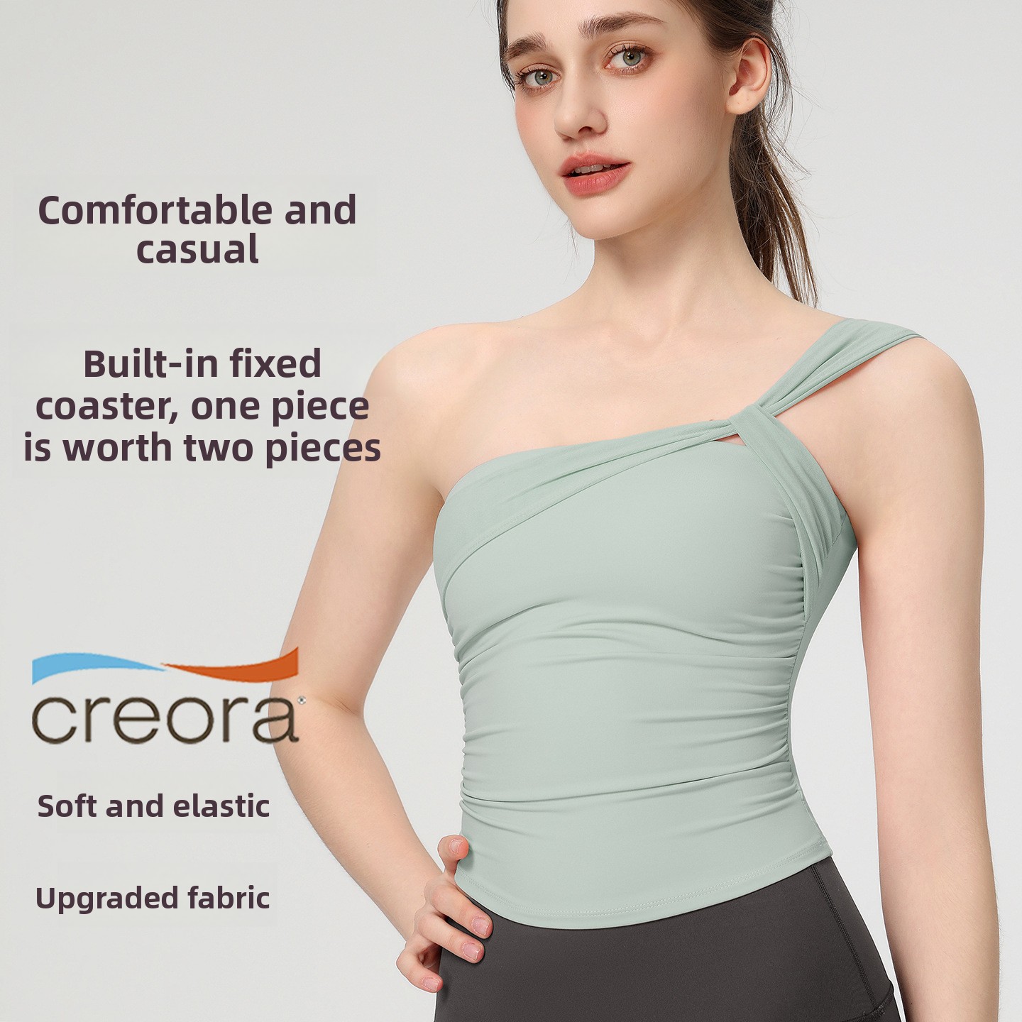 Sexy yoga-bh met schuine schou - Pilates Yoga Jacket recensie en prijs