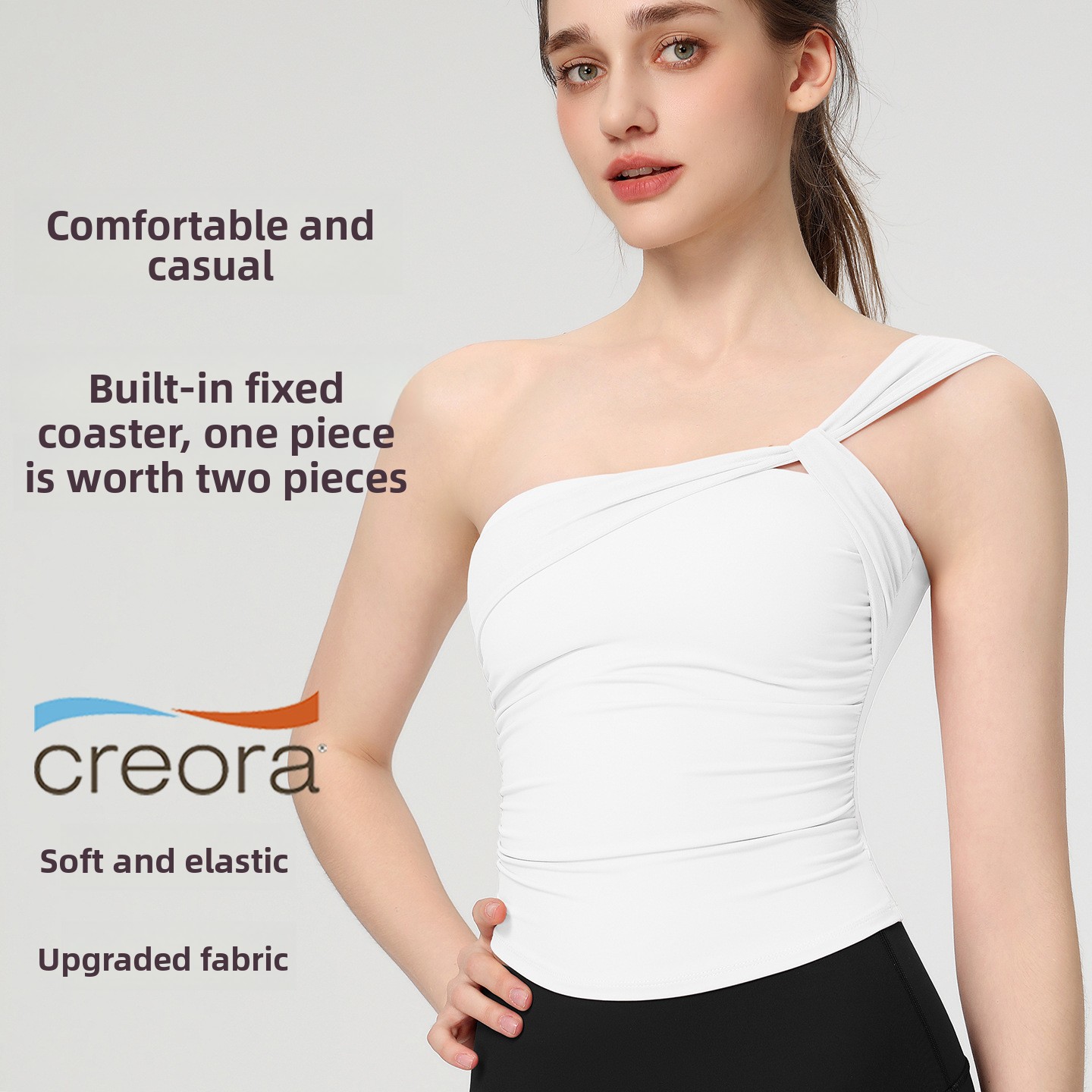 Sexy yoga-bh met schuine schou - Pilates Yoga Jacket recensie en prijs